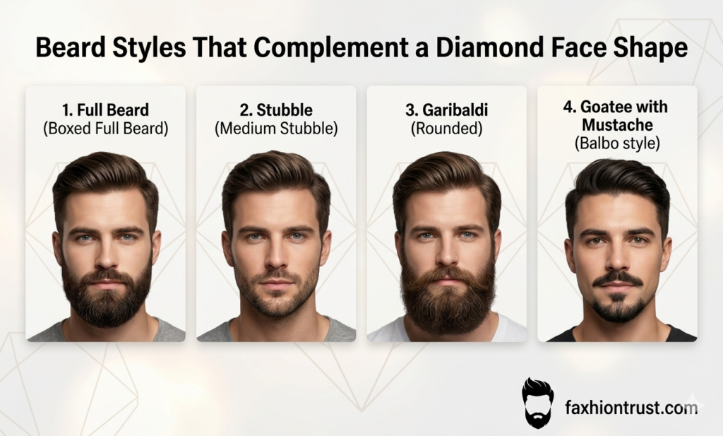 Beard Styles That Complement a Diamond Face Shape
