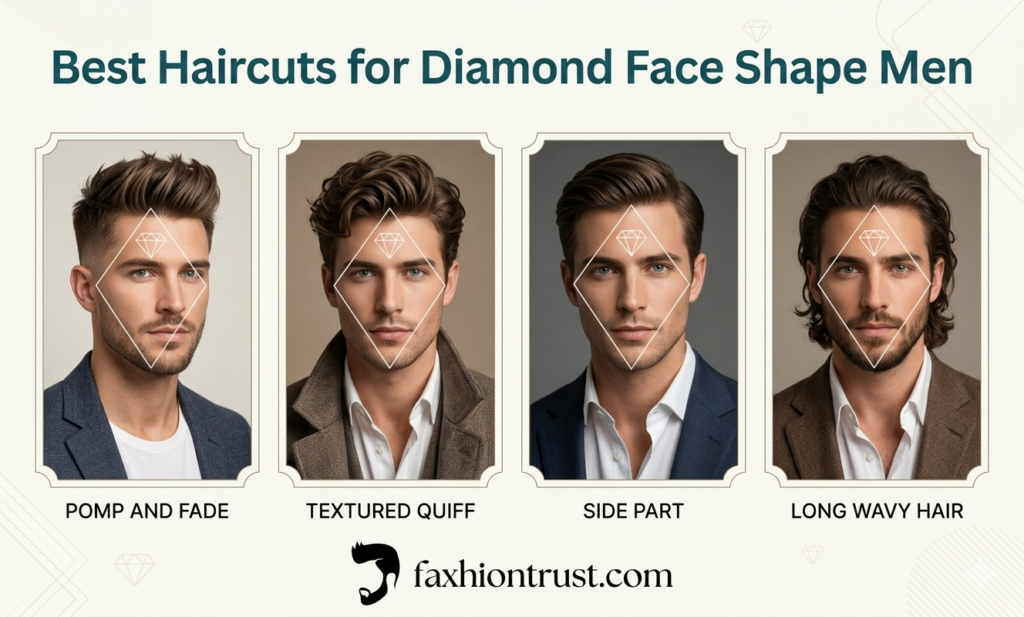 Best Haircuts for Diamond Face Shape Men