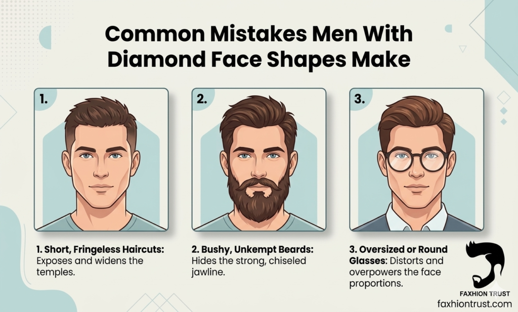 Common Mistakes Men With Diamond Face Shapes Make
