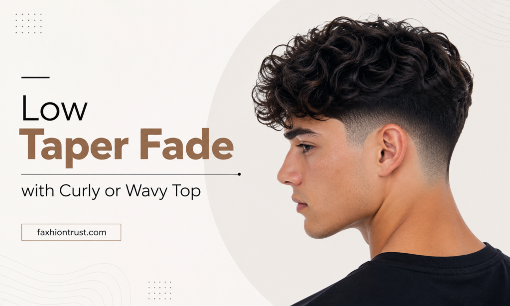 Low Taper Fade with Curly or Wavy Top