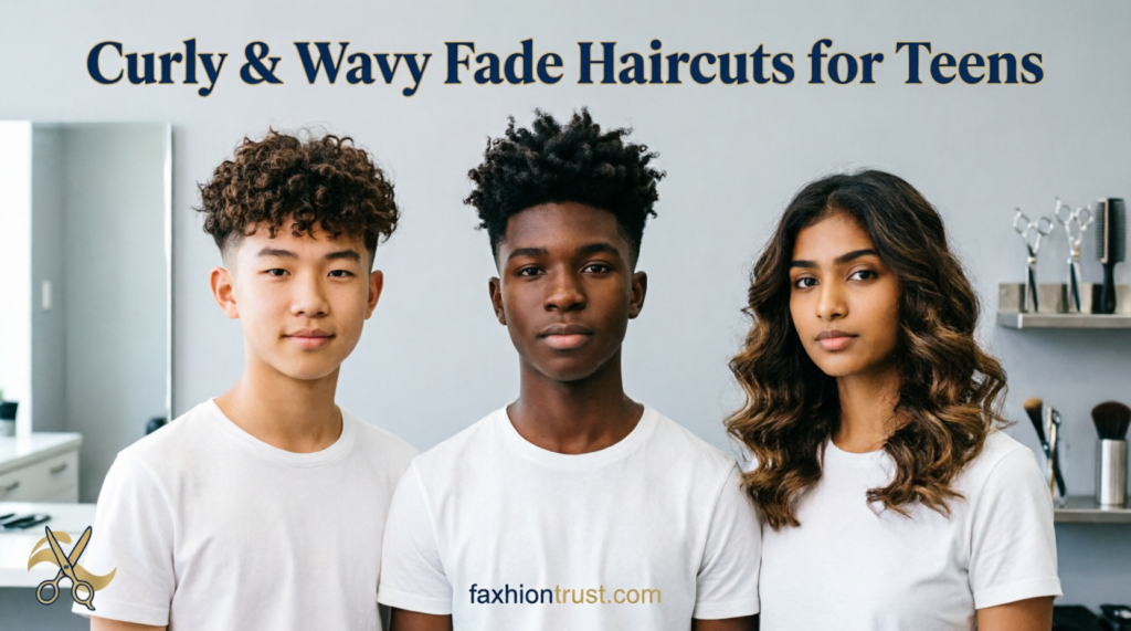 Curly & Wavy Fade Haircuts for Teens