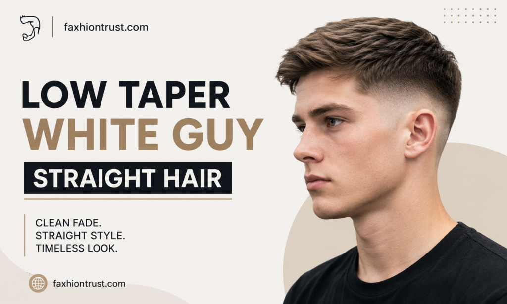 Low Taper White Guy Straight Hair