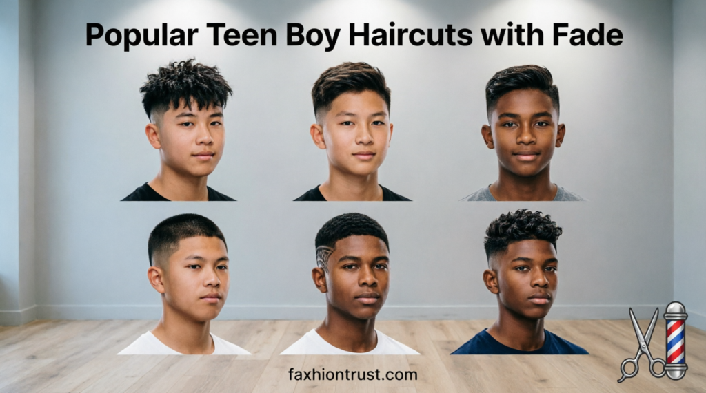 Popular Teen Boy Haircuts with Fade