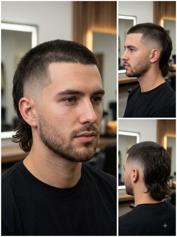 Burst Fade Buzz Mullet