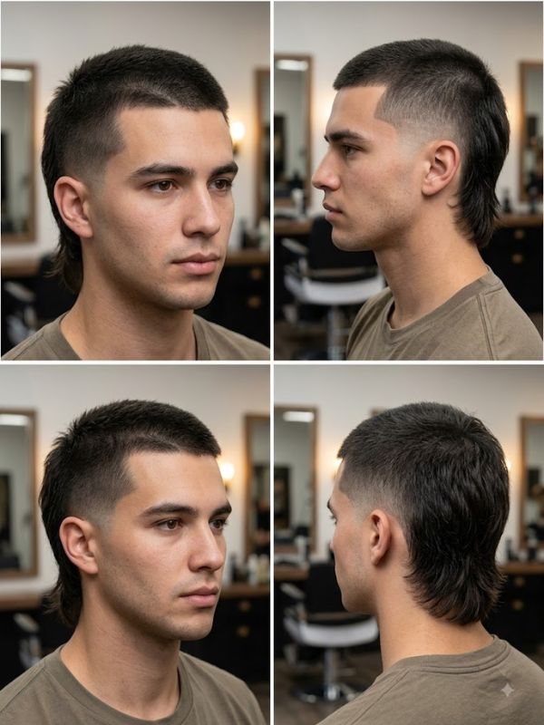 Buzz Cut Mullet with Taper