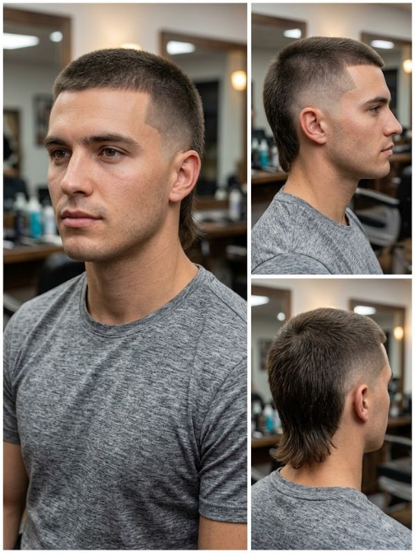 Buzzed Mullet with Fade