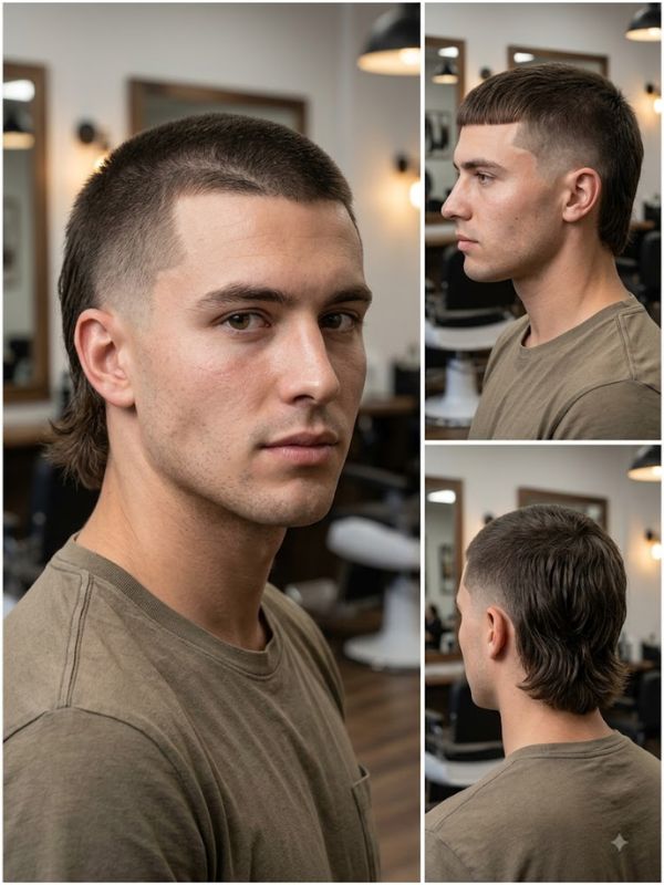 Clean Buzz Mullet
