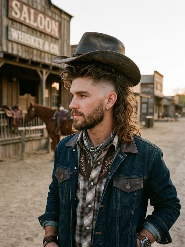 Cowboy Mullet Fade