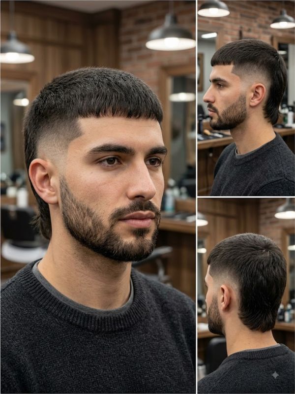 Drop Fade Buzz Mullet