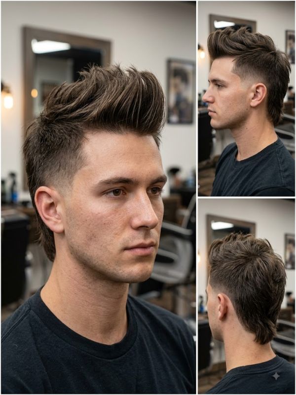 Elevated Taper Mullet Mohawk