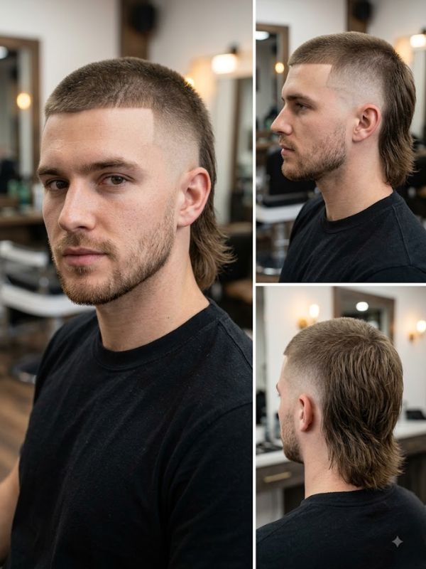 High Fade Buzz Mullet