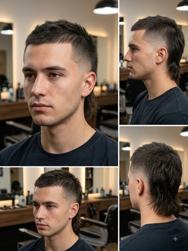 Low Fade Buzz Mullet