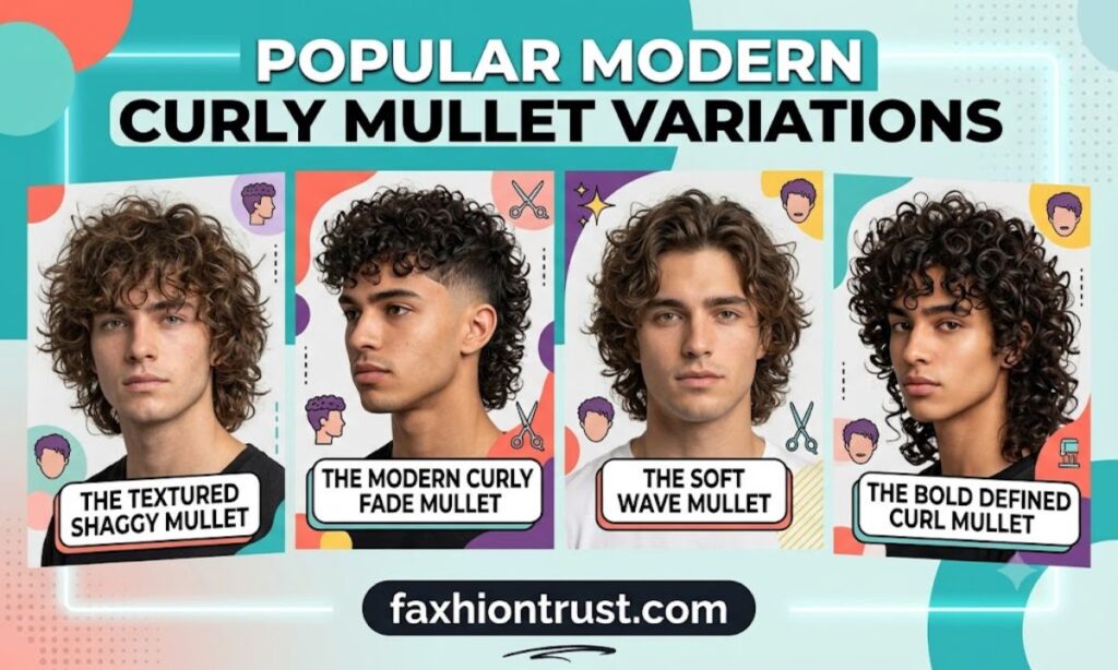 Popular Modern Curly Mullet Variations