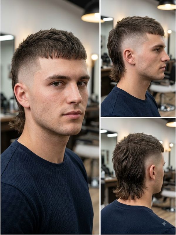 Razor Fade Buzz Mullet