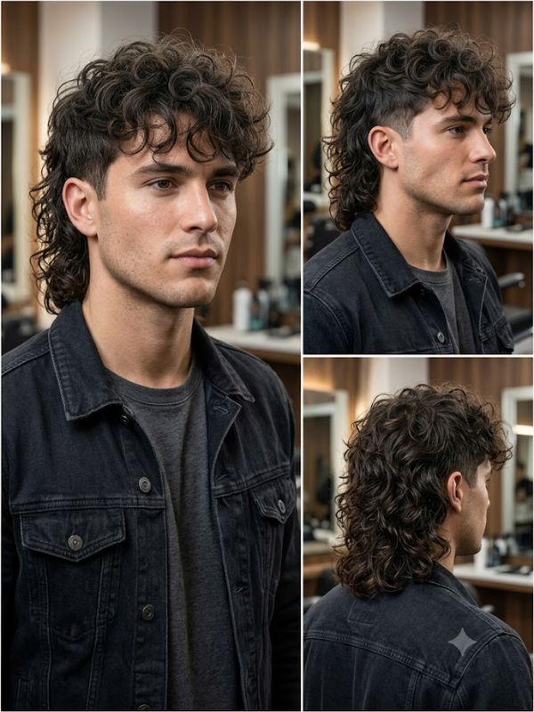 Shaggy Curly Mullet
