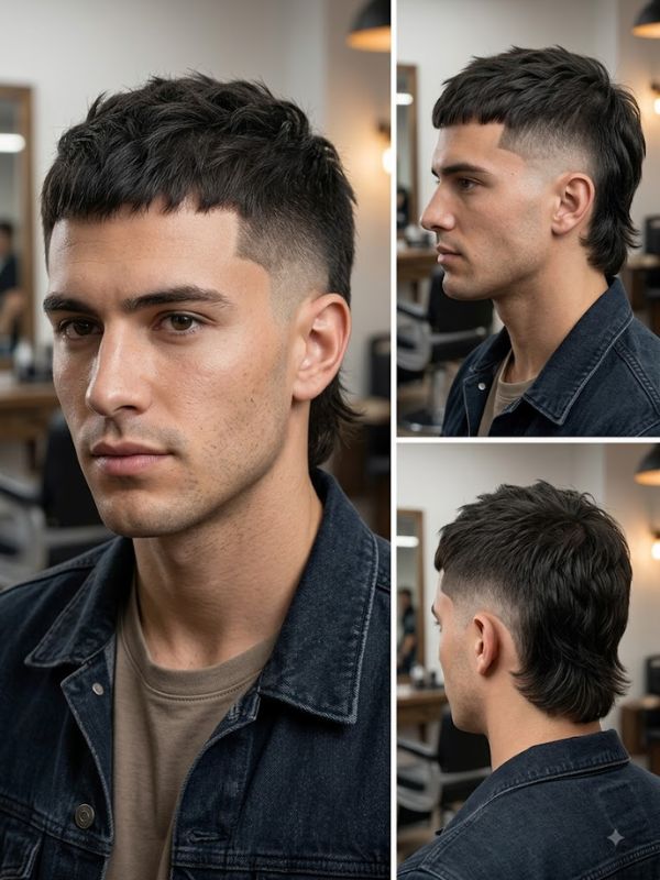 Taper Fade Buzz Mullet