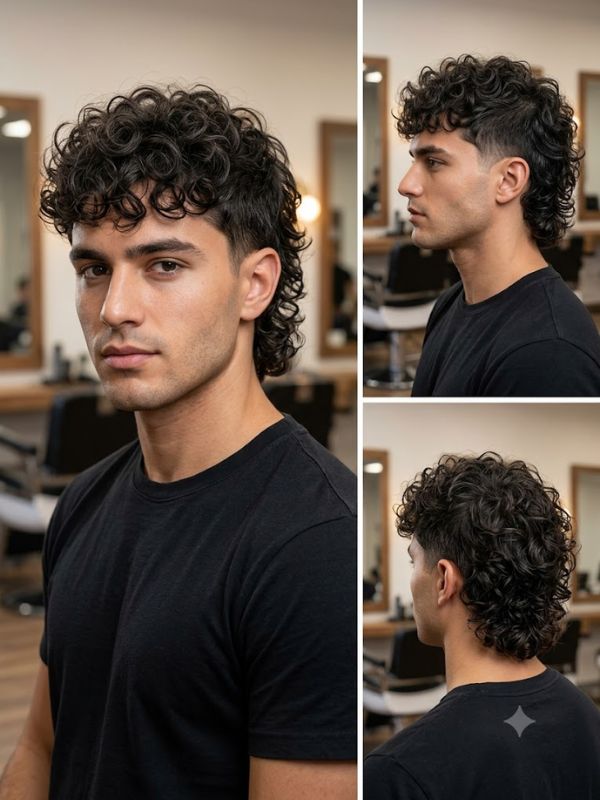 Textured Curly Mullet