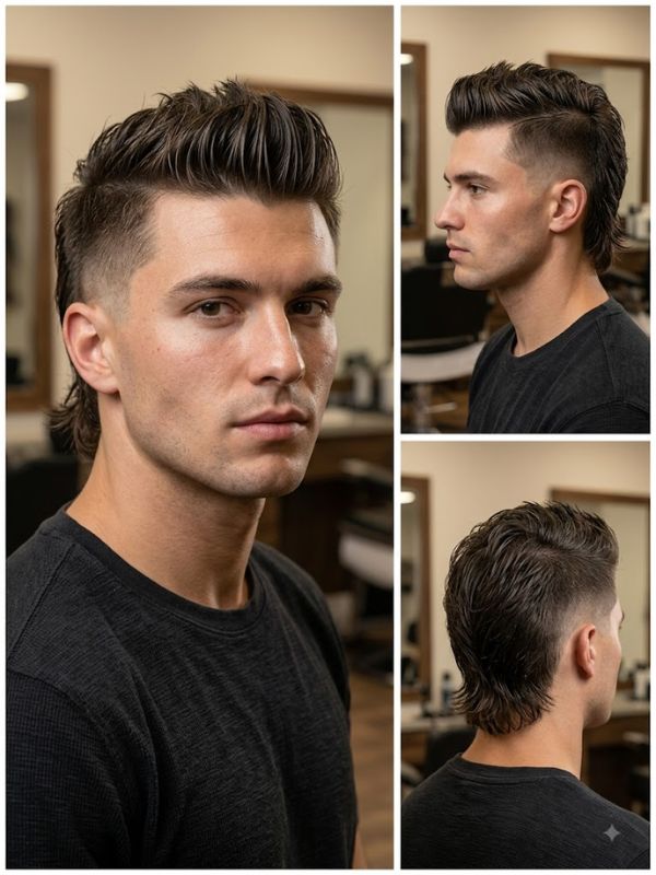 Wet Look Mullet Mohawk
