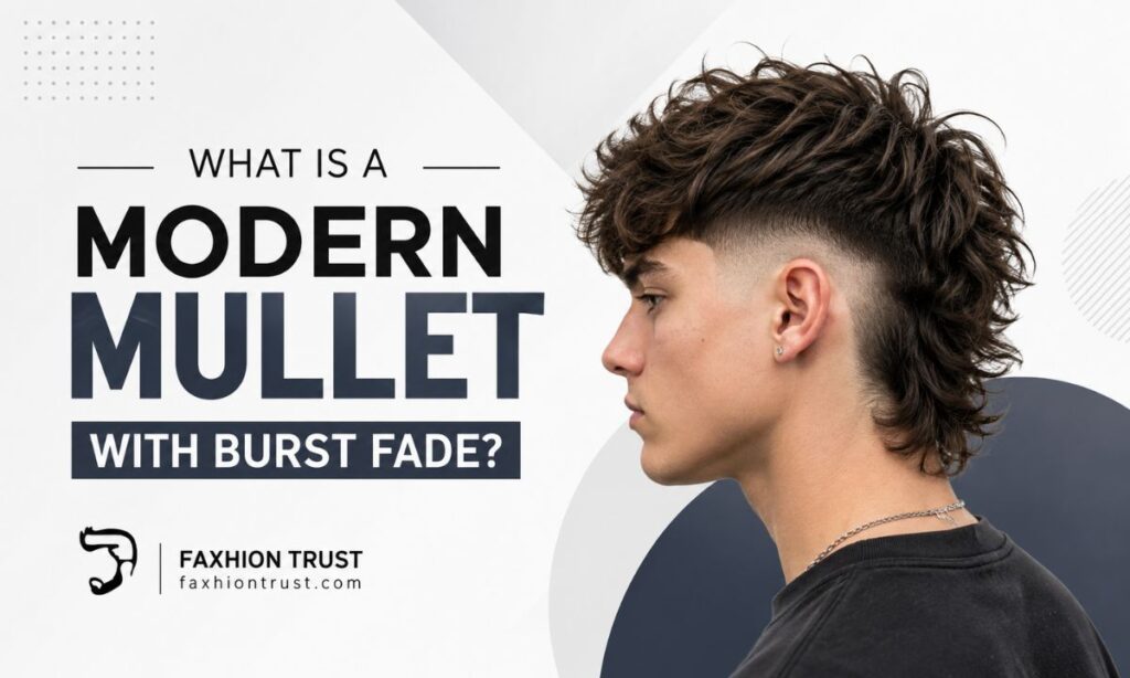 What Is a Modern Mullet with Burst Fade